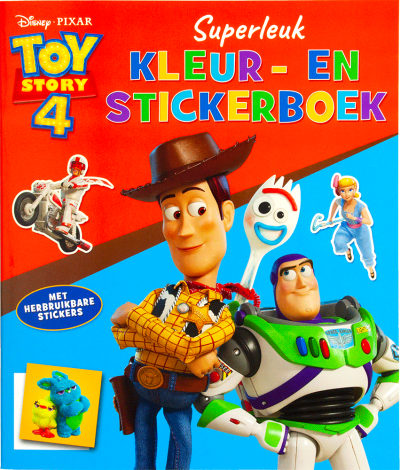 Toy story 4 kleur- en stickerboek