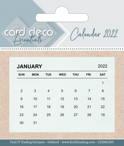 Card deco essentials kalender 2022 10st
