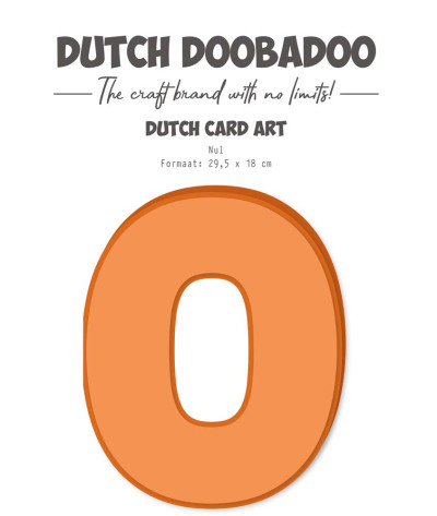 Dutch Doobadoo Card art cijfer Nul A4