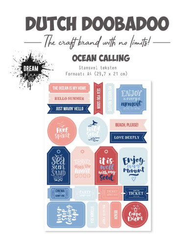 DDBD Stansvel ocean calling teksten