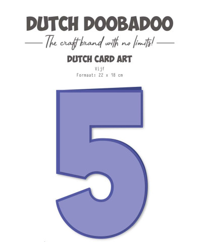 Dutch Doobadoo Card art cijfer Vijf A4