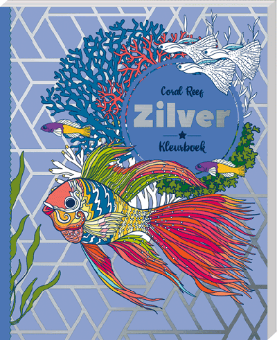 Zilverfolie kleurboek Coral Reef