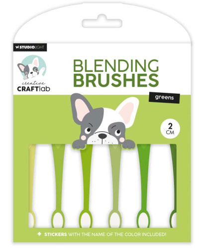 Creative Craftlab blending brushes 2cm soft brushes greens
