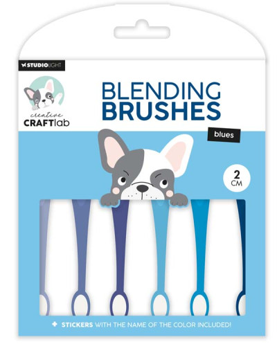 Creative Craftlab blending brushes 2cm soft brushes blues