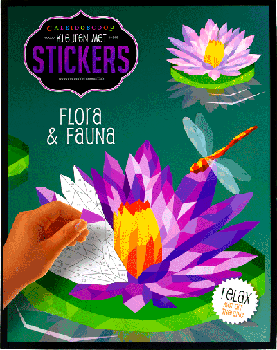 Kleuren met stickers Flora & Fauna