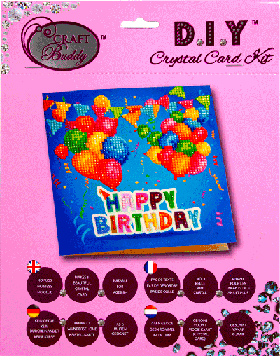 Crystal Card Kit A1 Happy Birthday 18x18cm