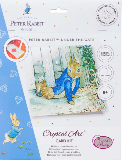 Crystal Card Kit Peter Rabbit under the Fence 18x18cm