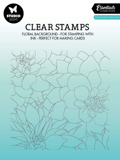 Studio Light clear stamp Dahlia background stempel