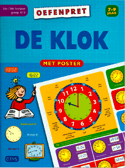 Mijn oefenboek met poster De klok