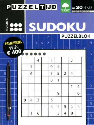 Puzzelblok Sudoku 6 stippen nr20