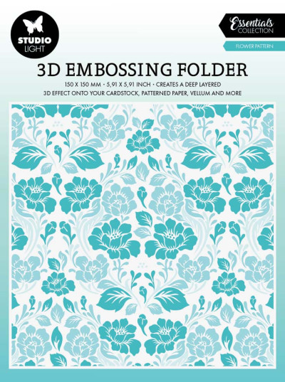 Embossing Folder Flower Pattern 15x15cm