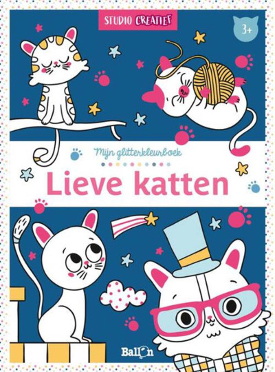 Glitterkleurboek: Katten