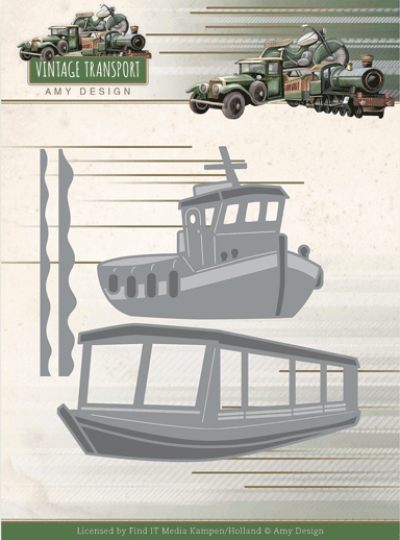 Vintage Transport snijmal boats van Amy Design