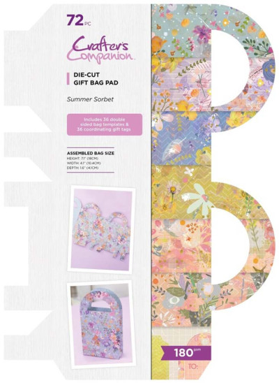 Crafters Companion Die Cut Gift Bag Pads  Summer Sorbet