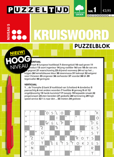 Puzzelblok Kruiswoord 5 punt nr. 001