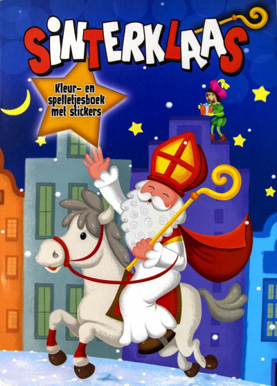 Sinterklaas Kleur- en spelletjesboek met stickers
