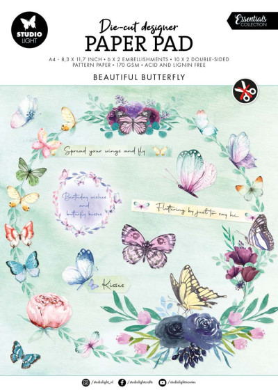 SL Die-Cut Paper pad Beautiful butterfly