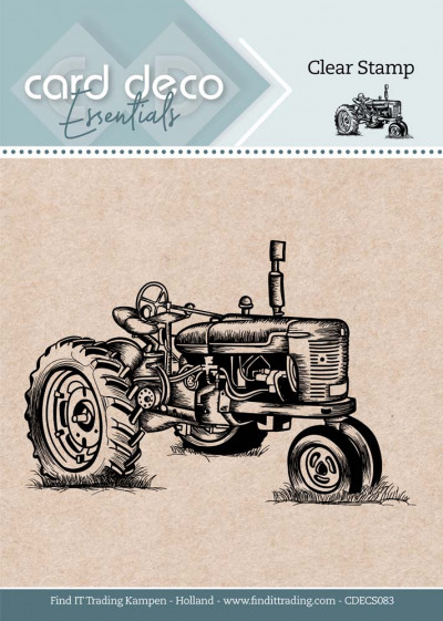 Clear stamps tractor Card Deco Essentials