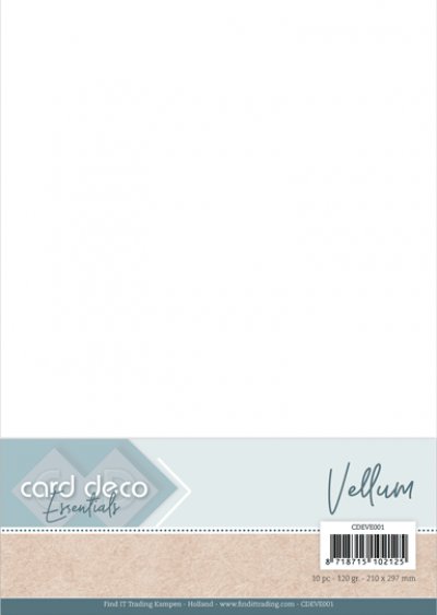 Vellum A4 10 vel Card Deco Essentials
