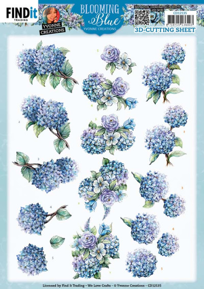 YC Blooming blue knipvelset Blueberry / Hydrangea