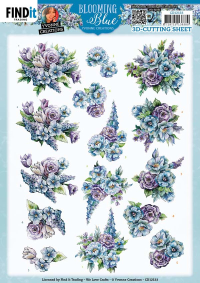 YC Blooming blue knipvelset Rosehip / Larkspur