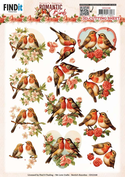 Bb Romantic birds knipvelset Roantic Robin/Blue Jay