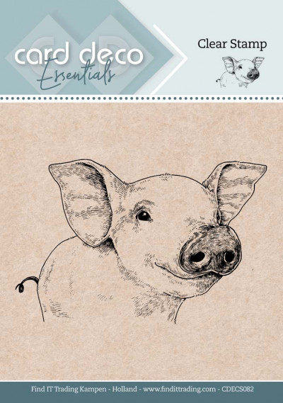 Clear stamps pig Card Deco Essentials