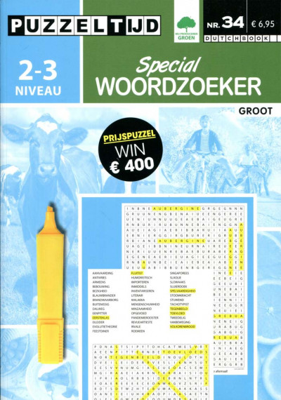 Puzzelboek Groot woordzoeker special 2-3 punt nr34