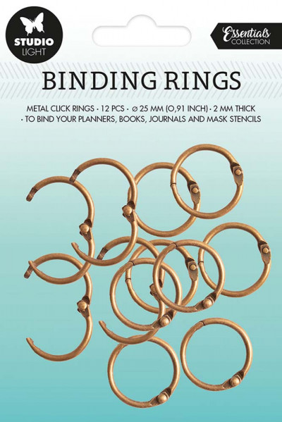 Binding rings old gold 12st doorsnee 25mm