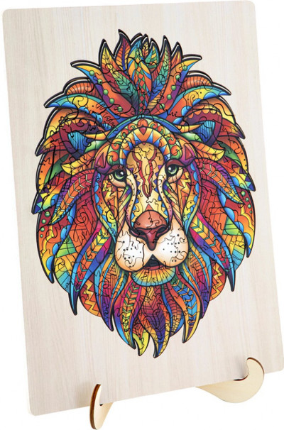 Houten puzzel leeuw