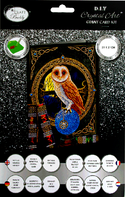 Crystal Card kit XL the spell keeper owl 28,5x21cm