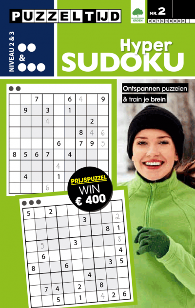 Puzzelboek Hyper sudoku 2 3 stippen nr 002