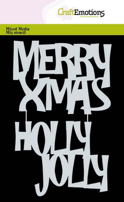 Craftemotions Mask stencil tekst merry xmas A6
