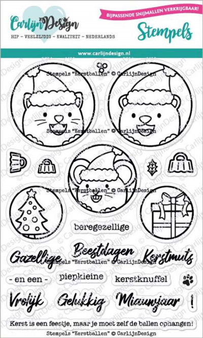 Carlijn Design Kerstballen clear stamps
