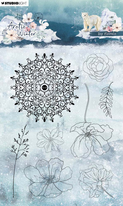 Studio Light Artic WinterClear Stamp Icy Florals
