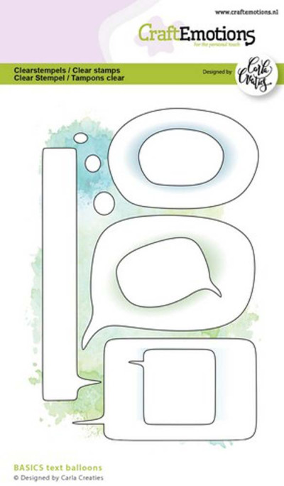 Craft Emotions Clear Stamp Basic Text Balloons