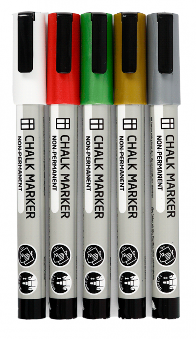 Chalk Markers 5 stuks in Metallic Kleuren