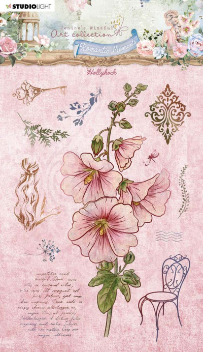 JMA romantic moments clear stamp hollyhock