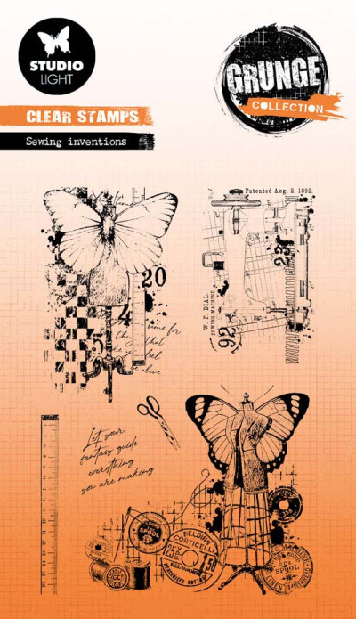 Grunge Clear Stamp Sewig Inventions