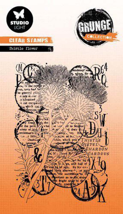 Grunge Collection Clear stamp Thistle