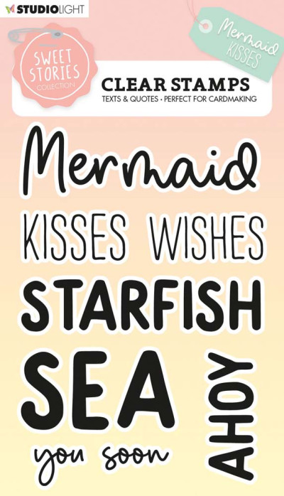 Clear stamps A6 Sweet stories Quotes large Mermaid kisses nr. 441