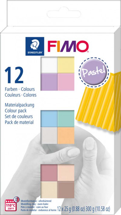 Staedtler fimo soft set colour pack 12 pastel kleuren
