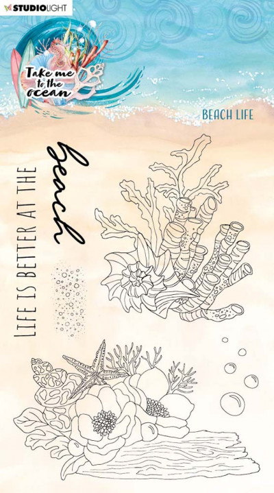 Studio Light Take me to the Ocean Clear Stamp Beach Life Nr.216