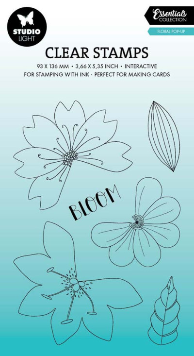 Interactieve floral pop-up clear stamp