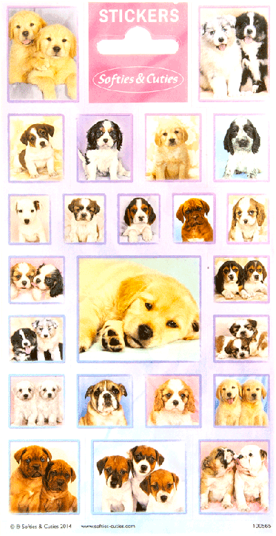 Sticker sheet paper Softies & Cuties Puppies