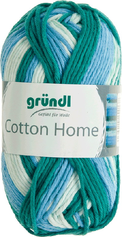 Cotton home 07 licht blauw groen wit 50gr