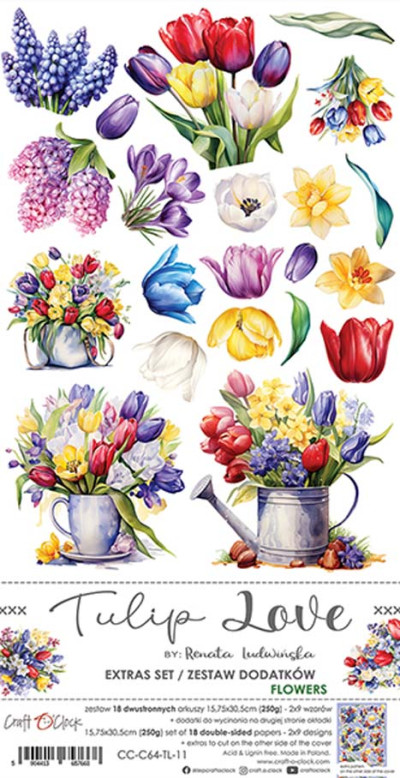 Craft O’Clock Tulip Love Extra’s Set Flowers<br>