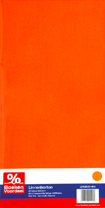 Linnenkarton 13,5 x 27 cm - Oranje (11)