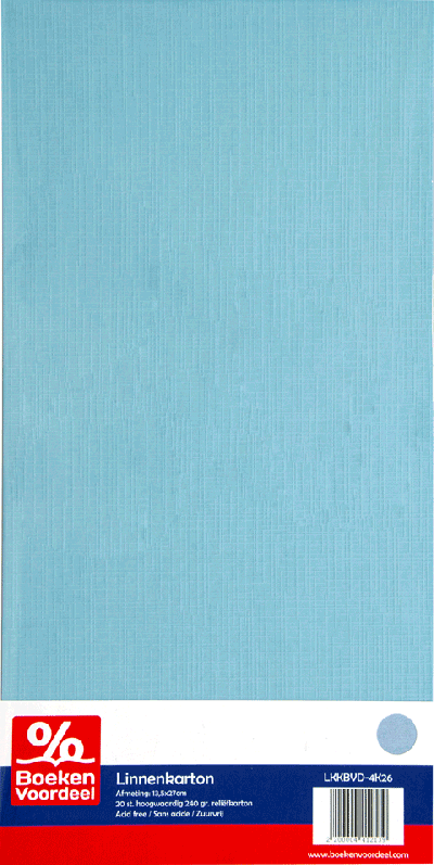 Linnenkarton 13,5 x 27 cm - Zachtblauw (26)