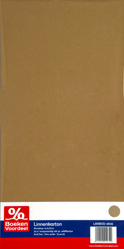 Linnenkarton 13,5 x 27 cm - Cappuccino (45)